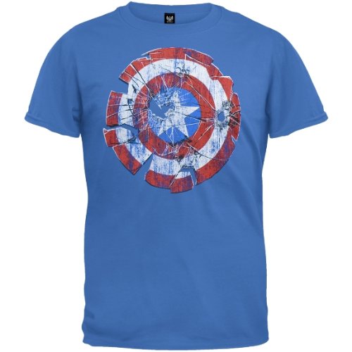  Captain America - Glass Shield Soft T-Shirt