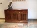 SUPERB SOLID MANGO WOOD 3 DOOR CABINET. HANDMADE IN SOLID DARK MANGO WOOD. CHUNKY CABINET WITH THREE DOORS. TWO DOORS OPEN DOUBLE. 100% SOLID WOOD FROM TOP TO BOTTOM.