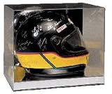 NASCAR Race Helmet Display Case with Mirrored Acrylic Base and Mirrored Back