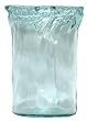 Clear Spanish Recycled Textured Glass Medium Oval Vase 10"H x 7"W