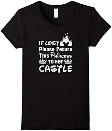 Women's If Lost Please Return This Princess To Her Castle Medium Black