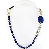 Lapis and Agate Stone Necklace