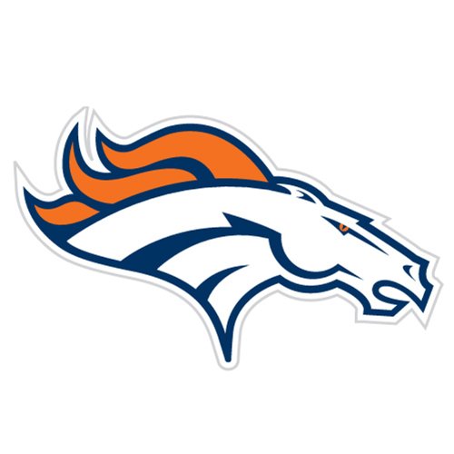 Denver Broncos 12-inch Die Cut Window Film