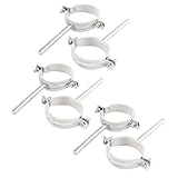 uxcell パイプクランプ　チューブクリップ　コネクタ　プラスチック　ホワイト　PVC　６個入り