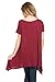 Frumos Womens Short Sleeve Comfy Loose Fit Handkerchief Hem Tunic Top