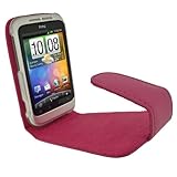 iGadgitz Pink PU Leather Case Cover Holder for HTC Wildfire S Android Smart ....