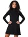 American Apparel Interlock Turtleneck Tent Dress X-Small-Black