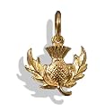 9ct Gold Scottish Thistle Bracelet Charm Pendant