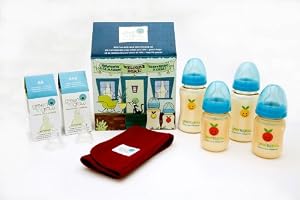 Green to Grow BPA-free Baby Bottle Welcome Home Set - Wide Neck Baby Bottles & Nipples