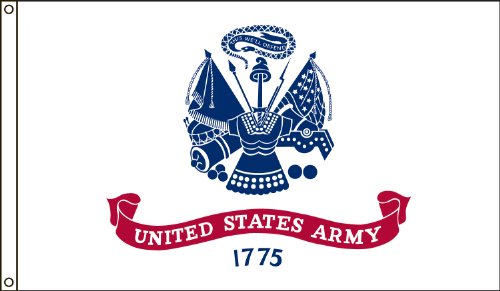 America's Flag Company 6-Foot by 10-Foot Army Flag with Canvas Header and Grommets