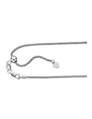 .925 Sterling Silver Popcorn Link Chain Adjustable 0.8mm Wide 16" to 22" RHO