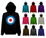 Womens Mod Target Retro Vespa Lambretta Mods Pullover Hoodie