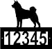 Custom Crafted Akita Steel Address Sign