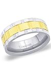 Mens Gold Titanium Ring