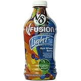 V8 V-Fusion Light Acai Mixed Berry, 46 Ounce (Pack of 6)