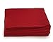 YOURTABLECLOTH Cloth Dinner Napkins100% Spun Polyester with Hemmed Edges 20x 20 Set of 12 (Red)