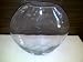 TBC Unique Oval Clear Glass Flat Vase 11