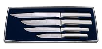 Rada Cutlery Wedding Register Gift Set, 4 Piece Boxed Gift Set with Solid Cast Brushed Aluminum Handles, Made in USA