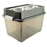 Iris Elevated Dog Feeder FS-L Smoke