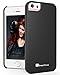 GreatShield iPhone SE Case, Guardian UV Glossy Series Slim Fit Snap On Case Back Cover for Apple iPhone SE / 5S / 5 (Black)