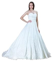 A-line Taffeta Sweetheart Lace-Up  Dress with a Brush/Sweep Train 