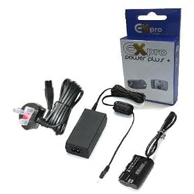 Ex-Pro� Replacement Canon ACK-E2, ECKE2, 8364A0022 AC Adapter & DR-400 Battery coupler kit for Canon EOS 5D*, EOS 10D, EOS 20D, EOS 20Da, EOS 30D, EOS 40D, EOS 50D, EOS 300D, EOS D30, EOS D60, EOS Digital Rebel