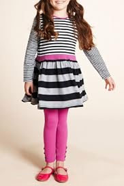 Girls' Mini Limited Modal Blend Stripe Jersey Dress & Leggings [T77-8260F-Z]