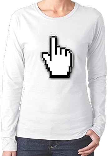 New Style Cursor Hand Women's Round Collar Tee2016 Newest