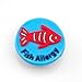 StickyJ USA Fish Allergy Rubber Medical Bracelet Button for Children