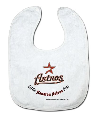 MLB Houston Astros White Snap Bib with Team Logo