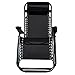 PARTYSAVING Infinity Zero Gravity Outdoor Lounge Patio Folding Reclining Chair Black Set of 2 APL1001