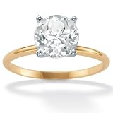 White Topaz 10k Gold Solitaire Ring