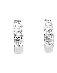 Pair of 14K White Gold Diamond Earrings - 0.50 Ct. -- LIFETIME WARRANTY
