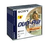 41UdGg%2BOQZL. SL160  Sony   DVD RW (rewritable) für DVD Camcorder, 30 Minuten 4+1 Aktionspack