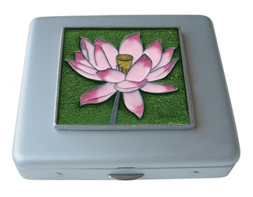 Lotus Large Mirror Pill Box