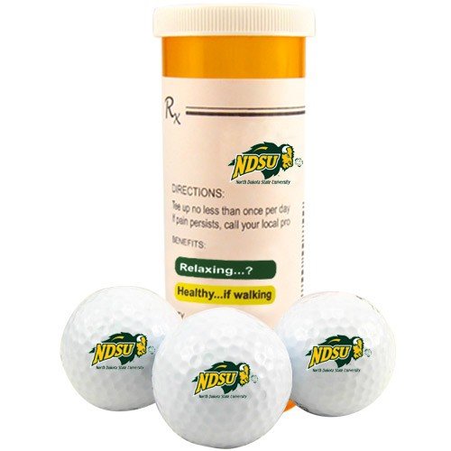 North Dakota State Bison Rx Three Pack Golf Balls