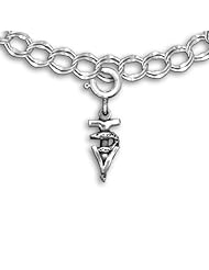 Sterling Silver Veterinary Technician Caduceus Charm for charm bracelet by The Magic Zoo