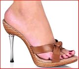 Womens Dress Shoes Leather/Wood Shoe