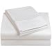 Renaissance Collection 600-Thread-Count Woven Cotton Stripe King Sheet Set, White