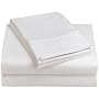Renaissance Collection 600-Thread-Count Woven Cotton Stripe King Sheet Set, White