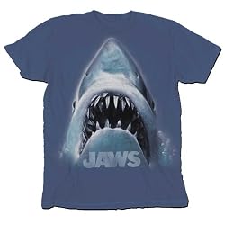Jaws Shark Head Navy T-Shirt Tee