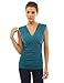 PattyBoutik Women's Mesh V Neck Empire Waist Top