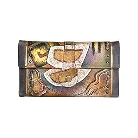 Buy Anuschka Bags HAND PAINTED Leather Clutch Wallet #1049AC Ladies by Anuschka