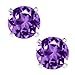 1.50 Ct Purple Amethyst Sterling Silver 6.00MM title=