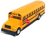 Sunnyside 8¼ Die-cast Metal Yellow School Bus, Pull Back Action