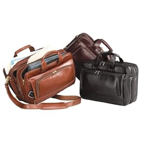 Expandable Soft Leather Briefcase  Compucase (Bellino)