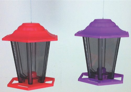 Plastic Lantern Bird Feeder Assorted Colors