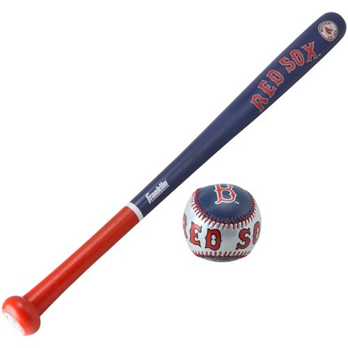 MLB Boston Red Sox Wood Bat & Soft Strike Baseball Set