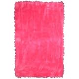 LA Rug Flokati Rug Hot Pink 39