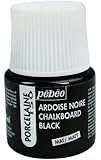 Pebeo Porcelaine 150 China Paint 45-Milliliter Bottle, Chalkboard Black